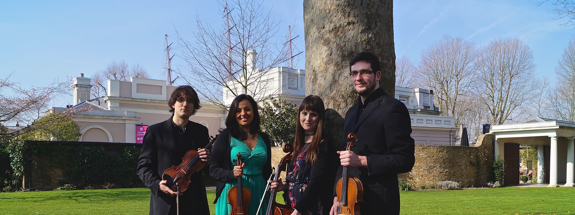 Quartet Volute against a wall